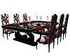 Red Black Formal Table