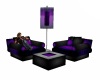 black and prpl chair set