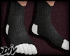!D! Black Open Toe Socks