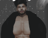 R | Black silk robe M