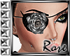 R| Silver Rose eyepatch