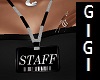 STAFF chain name tag