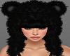 H/Black Fur Bear Hat