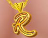 F* R Letter Gold Chain
