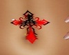 red/blk cross tattoo