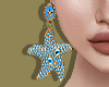 Blue Starfish Earrings