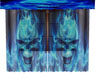 Blue Skull Curtains Anim