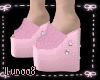 Ⓛ Fur Pink Wedges