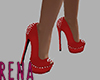 Womens Red Spiked Heel