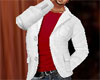 White Jacket Red Top