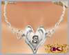 S Necklace Silver Heart