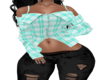 Shoulder Plaid Top
