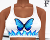Blue Flame Butterfly Top