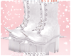 $K Cute White Boots