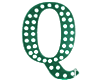 Apple Green Letter Q
