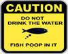 Water Caution Sign