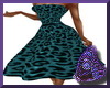 Teal Leopard Dress