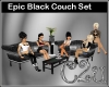 C2u Epic Black Couch Set