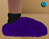 Purple Fluffy Slippers M