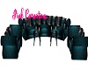 Teal Couch & Chairs