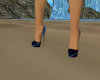 mary blue satin heels