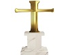 Lrg Gold-Marble Cross