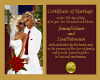 Lisa & JH Wedding Cert