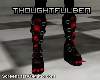 Spiked Red Boots