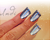 .Nails| Silver & Blue
