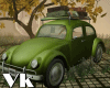 Fall Green Vintage Car