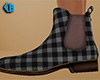 Gray Ankle Boots Plaid F