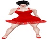 MY Red Crinkle Dress