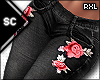S| Rose Jeans Black RXL