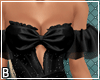 Black Bow Satin Gown