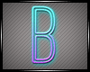 Neon Letter B