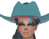 Turquoise-COWGIRL HAT