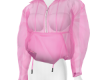Pink sheer hoodie