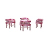 Pink Floral Bar Chairs