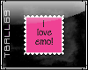 I Love Emo Stamp
