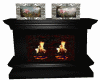 warm fireplace