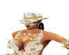 chapeau rose  dore