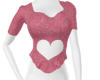 Heart Cut Out Top Pink