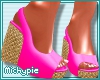 Wedge Sandals/Hot Pink