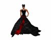 evening dress red&black 