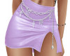 Purple PVC Skirt w Belt