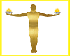 Gold Statue w Oil Lamp