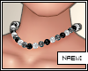 Beaded necklace grey