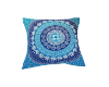 blue Boho Single Pillow