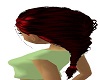 red dark red ponytail