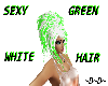 Sexy Green & White Hair.